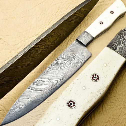 Custom Hand Made Damascus Chef Knife